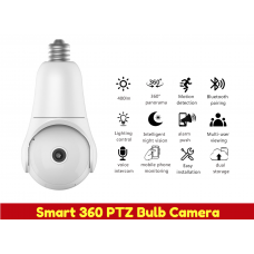 360 PTZ WiFi Smart Bulb Camera with Remote Access